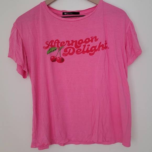 Afternoon Delight Pink Cherry Boyfriend Tee - Picture 3 of 3